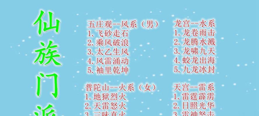 《大话西游》游戏中的仙族职业定位分析（探索仙族职业特点）