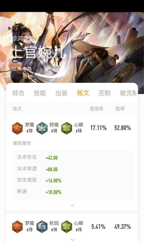 《王者荣耀》上官婉儿最强出装攻略（全面分析上官婉儿出装）