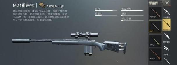 绝地求生M24合成方法是什么？如何制作高级装备？