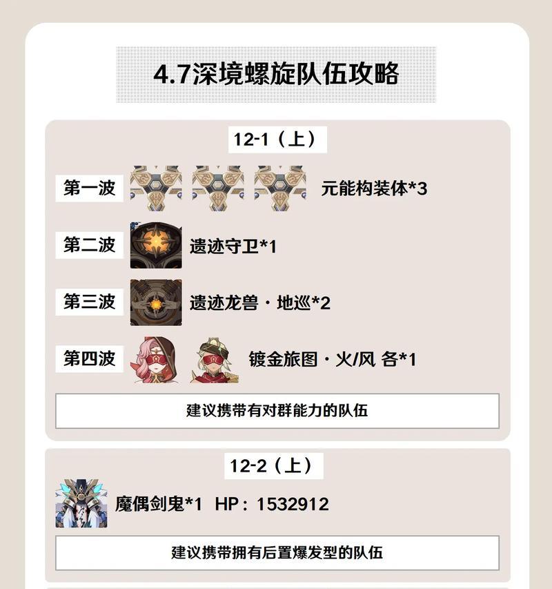 原神深境螺旋9层攻略（打通9层阵容及玩法）