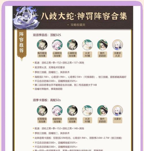 阴阳师小白斗技阵容搭配建议？